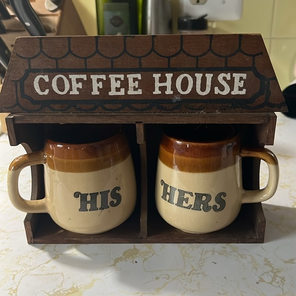 Vintage Hanging Coffee Cup Caddy “Coffee House” - Picture 2 of 9